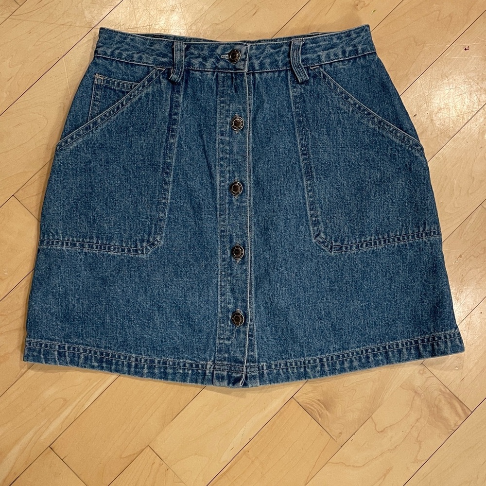 Vintage Chazzz by Charles Ghailian Button Front Denim Skirt Hong Kong